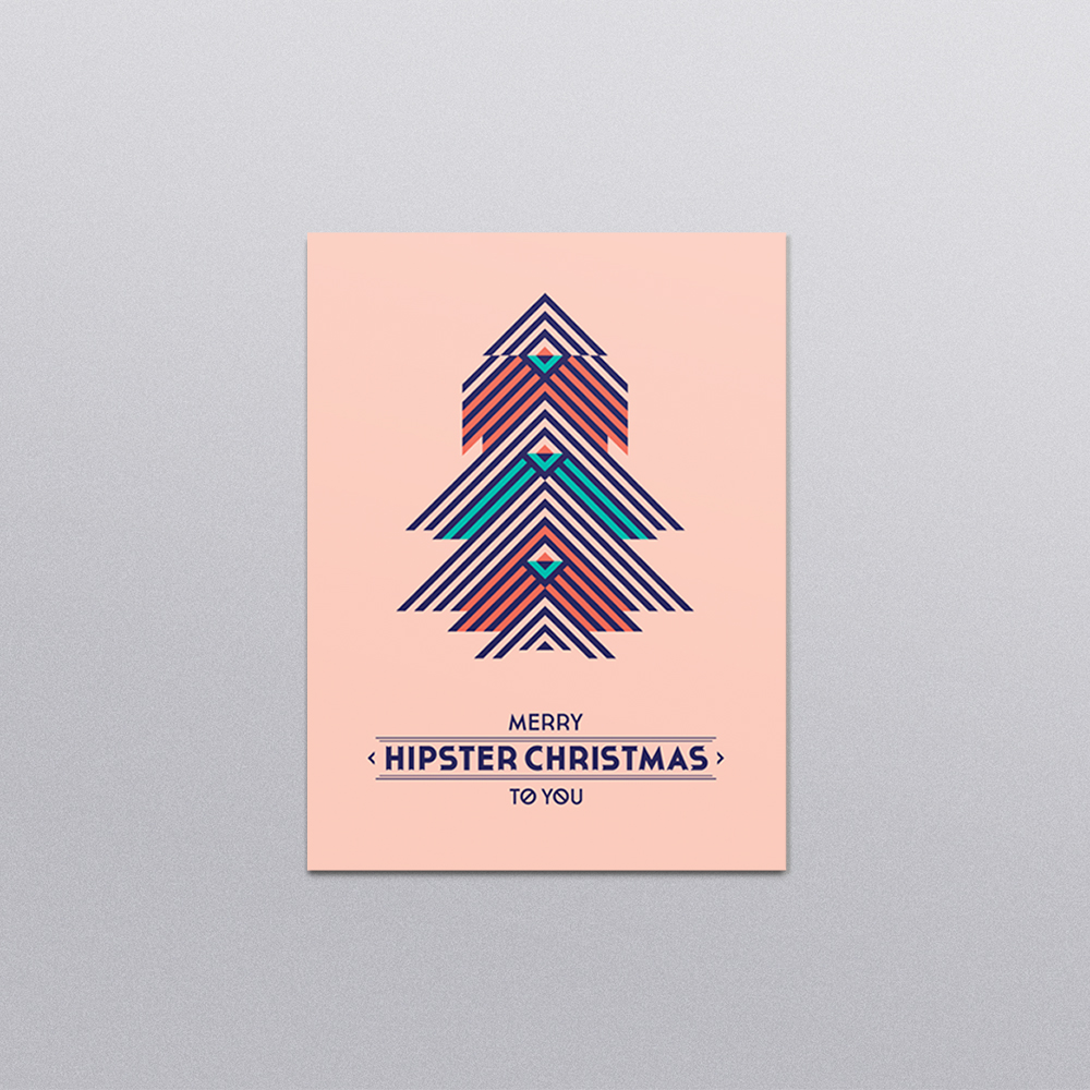 110u10-hc-merry-hipster-christmas-card-orange-front